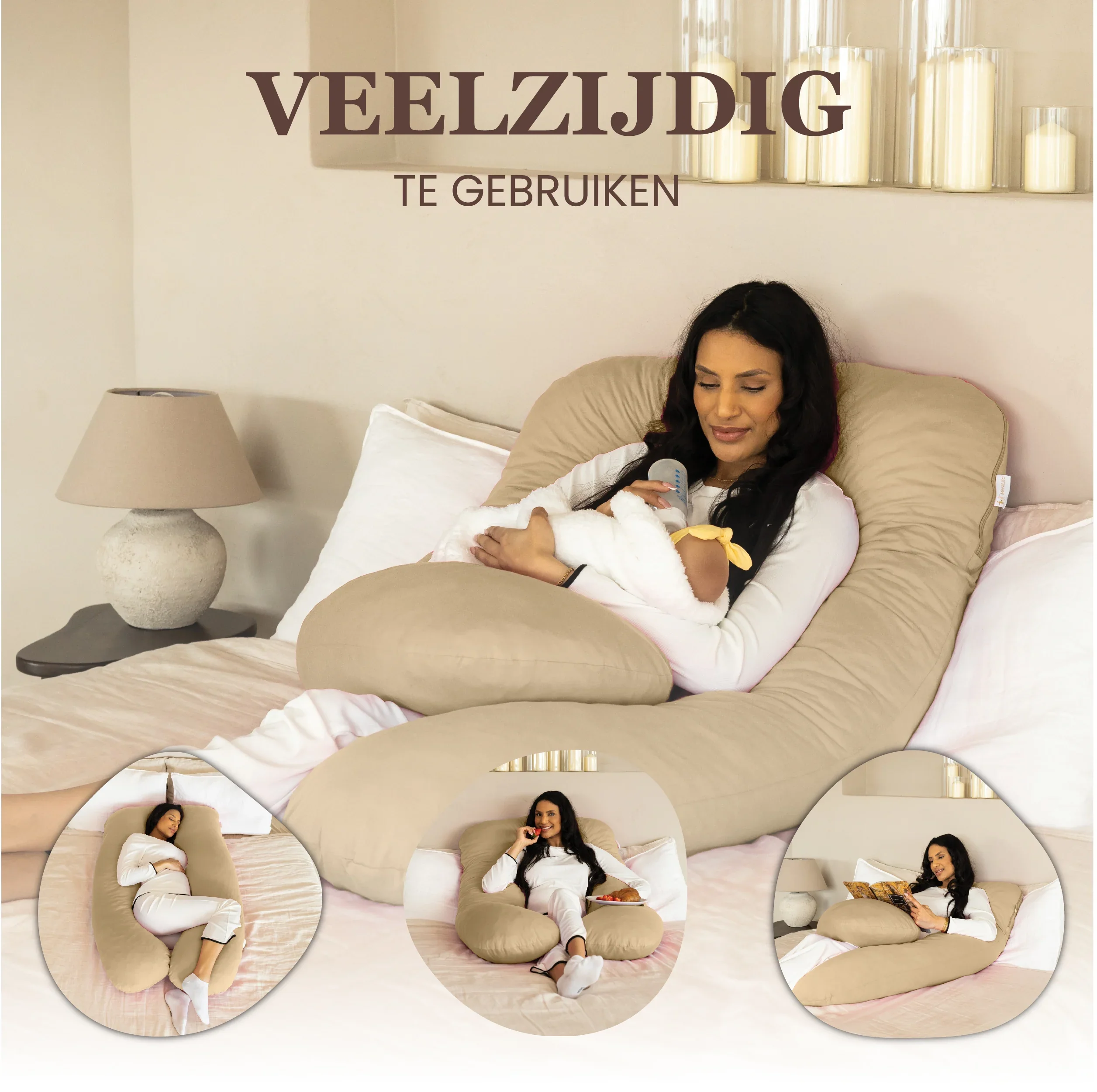 Zwangerschaps     kussen U-Vorm - Afbeelding 4
